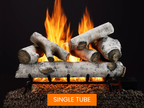 Majestic Woodland Birch 18" 8-Piece Vented Gas Log Set