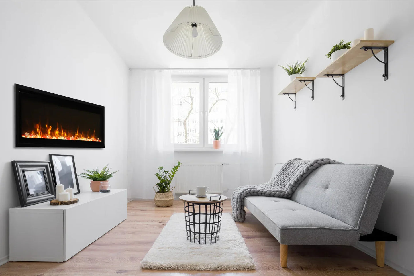 Remii Xtra Slim 65" Wall Mounted Smart Electric Fireplace | WM-SLIM-65