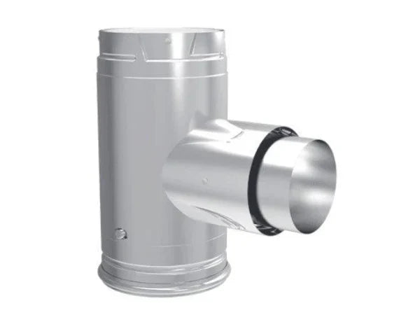 Majestic PelletVent Pro 3' Adapter Tee with Clean-Out Tee Cap