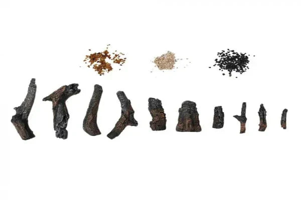 Amantii 10 Pcs. Oak Decorative Media Kit For Electric Fireplaces Only | DESIGN-MEDIA-OAK-10PCE