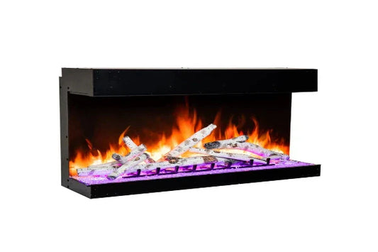 Amantii Tru View Bespoke 45" Indoor Outdoor 3 Sided Electric Fireplace | TRV-45-BESPOKE