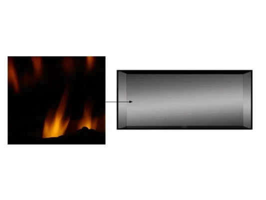 Majestic Reflective Black Ceramic Glass Liner Kit for Echelon II See-Through Fireplace
