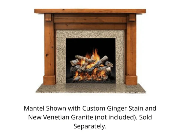 Majestic Battlefield B-Size Unfinished Distressed Knotty Alder Flush Mantel