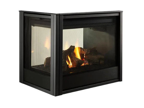 Majestic Black Multi-Side End Panel Firescreen Front for Pier Gas Fireplace