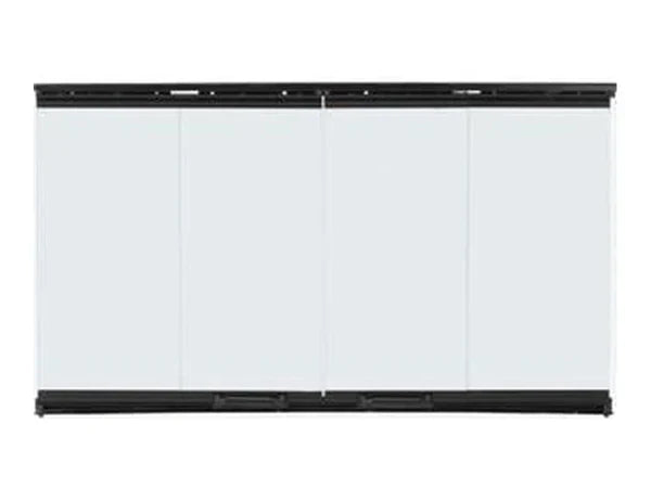 Majestic Heatilator Original Glass Bi-Fold Doors with Black Trim for ST42A Wood Burning Fireplace