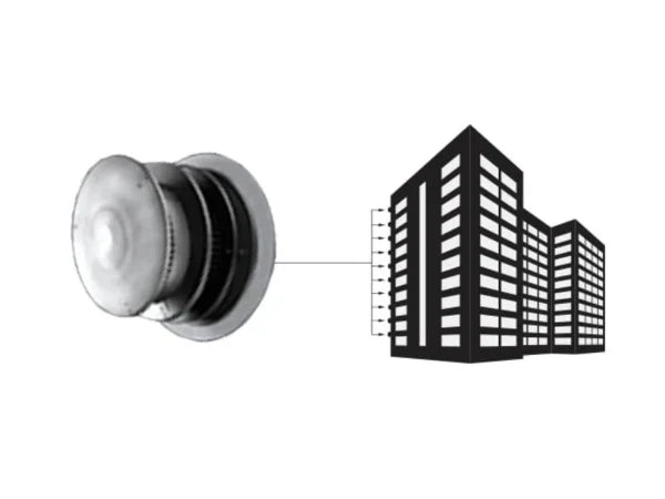 Majestic DVP Horizontal High Rise Termination Cap with Glass Base