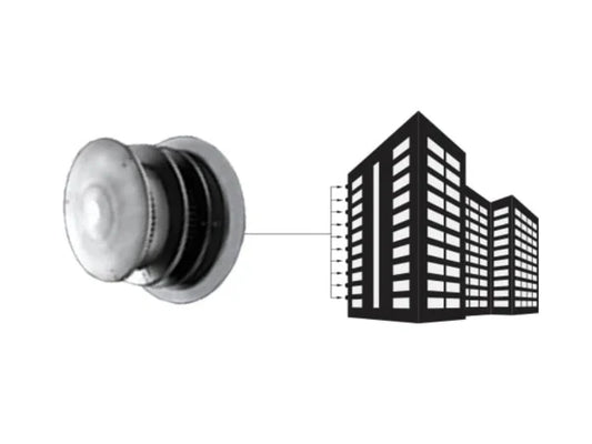 Majestic DVP Horizontal High Rise Termination Cap with Glass Base