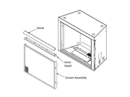Majestic ODCOUG-42SCN Framed Mesh Hang-On Screen for Courtyard 42" Gas Fireplace