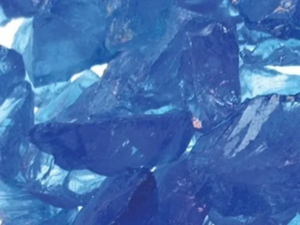 Majestic Cobalt Crushed Glass Media for Pier and See-Through Multi-Sided Gas Fireplaces