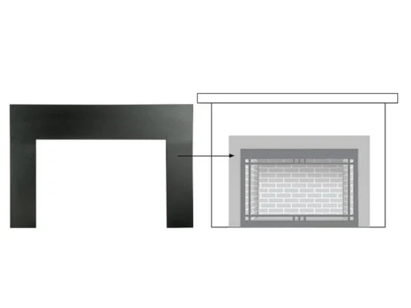 Majestic 50" On Site Customizable Metal Surround for Ruby and Trilliant 25" Gas Fireplace Inserts