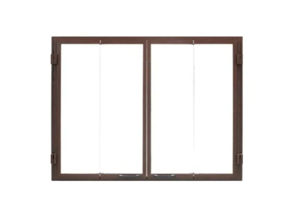 Majestic Bronze Outdoor Glass Bi-Fold Door for Castlewood 48" Wood Burning Fireplace