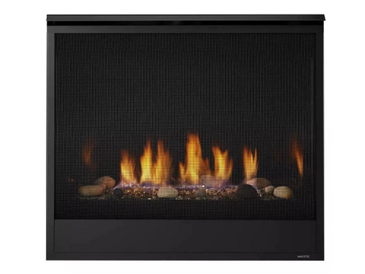 Majestic Quartz 42" Traditional Top/Rear Direct Vent Natural Gas Fireplace with IntelliFire Touch Ignition System