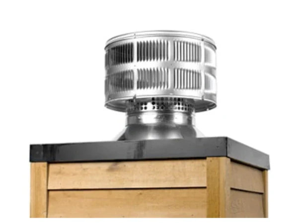 Majestic TR11T-B Round Vertical Venting Wood Telescoping Termination Cap with Storm Collar for SL1100 Series Pipe