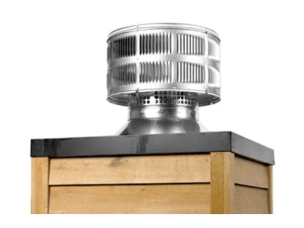 Majestic TR11 Round Vertical Venting Wood Telescoping Termination Cap with 34508 Storm Collar for SL1100 Series Pipe