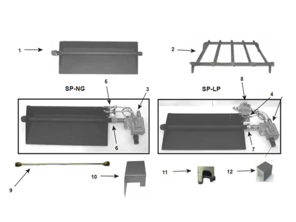 Majestic Left Side Mounting Kit for Fireside Safety Pilot Gas Logs