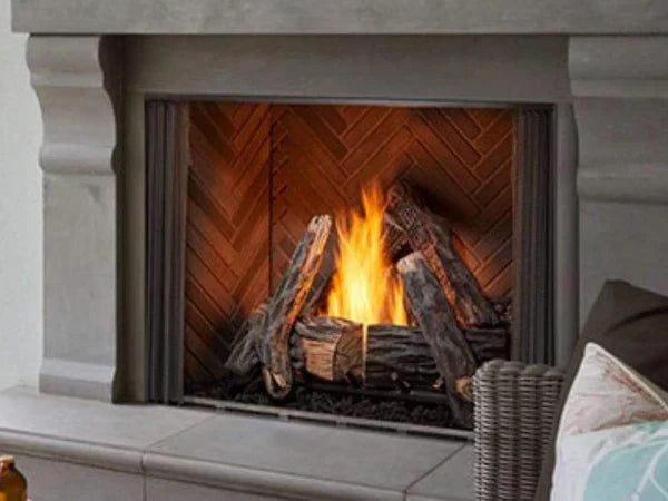 Majestic Stainless Steel Grate with Lava Rock for Courtyard Series Gas Fireplaces