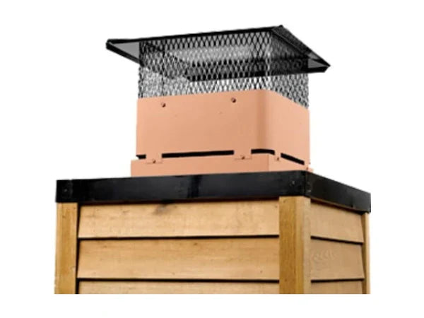 Majestic TCT1175 Terra Cotta Vertical Venting Gas Shroud / Wood Termination Cap for SL1100 Series Pipe