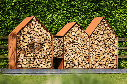 RB73 Bruges 3mm CorTen Steel Wood Storage