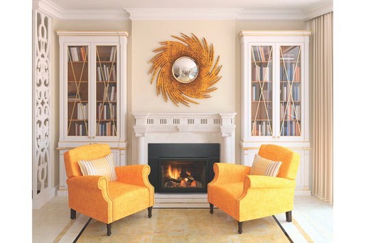 Amantii Sierra Flame Abbot 30" Natural Gas Direct Vent Gas Fireplace Insert With Ceramic Brick Panel | ABBOT-30BL-DELUXE-NG