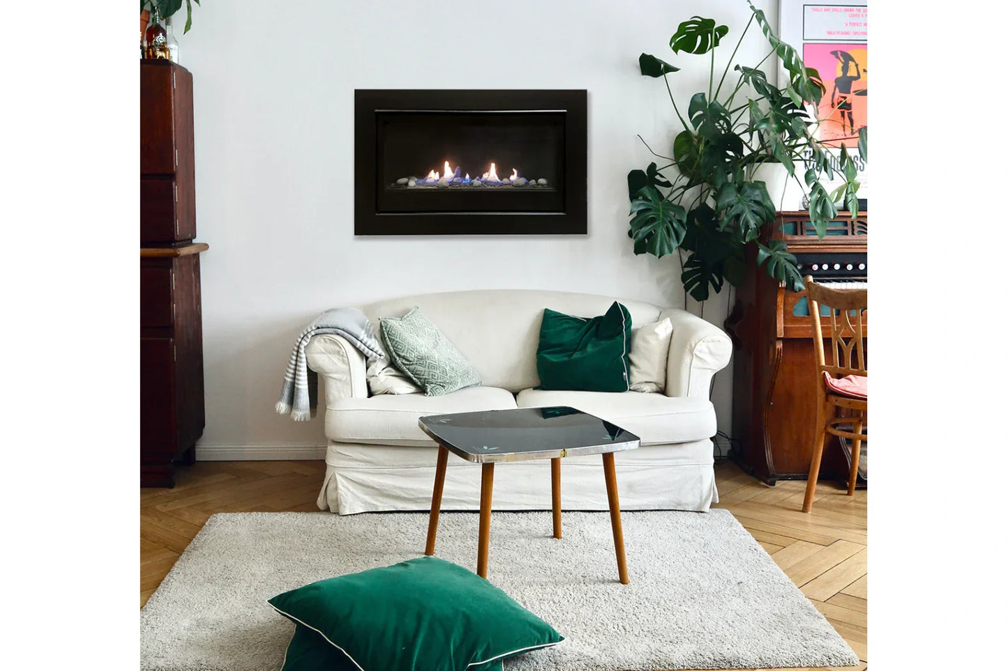 Amantii Sierra Flame Boston 36" direct vent liquid Propane linear fireplace | BOSTON-36-LP-EI