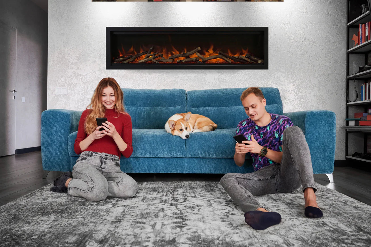 Remii Smart Electric 100" Indoor/Outdoor Full Frame Built-in Electric Fireplace | WM-100