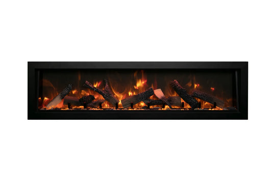Remii Extra Tall 45" Indoor/Outdoor Zero Clearance Built-in Electric Fireplace with Black Steel Surround | 102745-XT