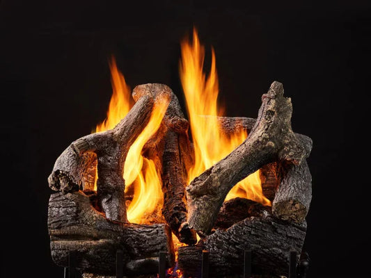 Majestic Grand Oak 18" 9-Piece 2-Tier Vented Gas Log Set