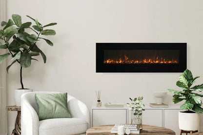 Amantii 60" Wall Mount or Flush Mount Indoor Outdoor Smart Electric Fireplace | WM-FM-60-7023-BG