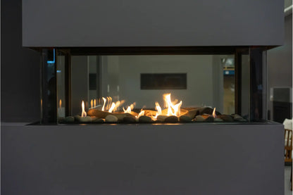 Amantii Sierra Flame 48" LYON 4-Sided See Through Gas Fireplace | LYON-48-NG