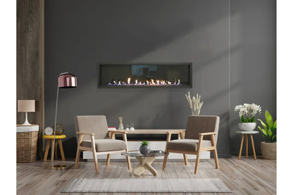 Amantii Sierra Flame Austin 65" Liquid Propane Direct Vent Linear Gas Fireplace | AUSTIN-65G-LP-DELUXE