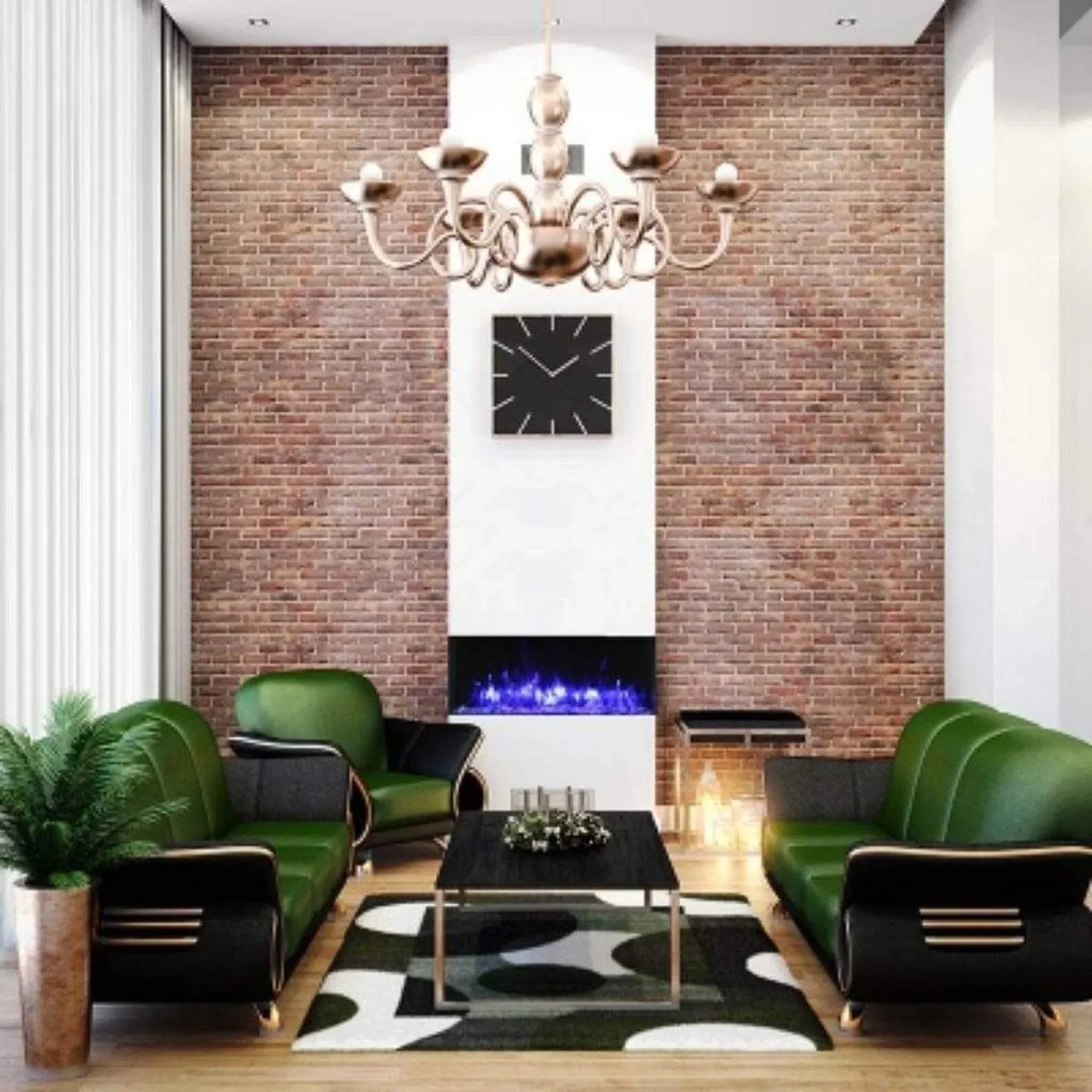 Amantii Trv View Slim 30" Indoor Outdoor 3 Sided Electric Fireplace | 30-TRV-SLIM