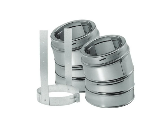 Majestic DV-6DT-E30KSS DuraTech 6" 30 Degree Stainless Steel Elbow Kit