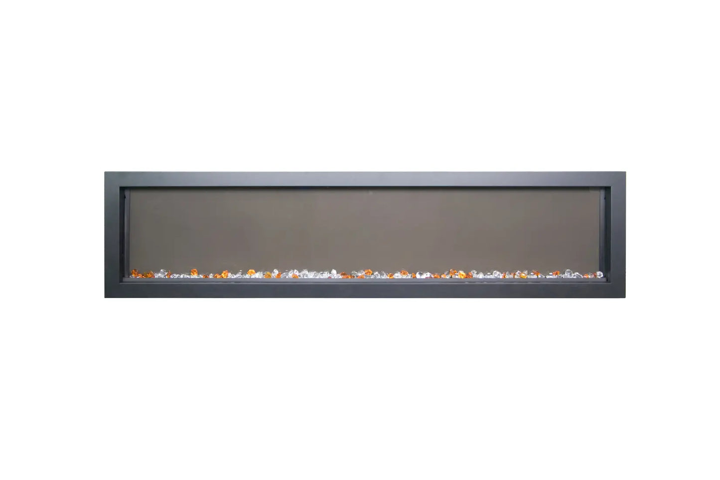Remii Extra Slim 45" Indoor/Outdoor Zero Clearance Built-in Electric Fireplace with Black Steel Surround | 102745-XS