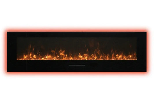 Amantii 60" Wall Mount or Flush Mount Indoor Outdoor Smart Electric Fireplace | WM-FM-60-7023-BG
