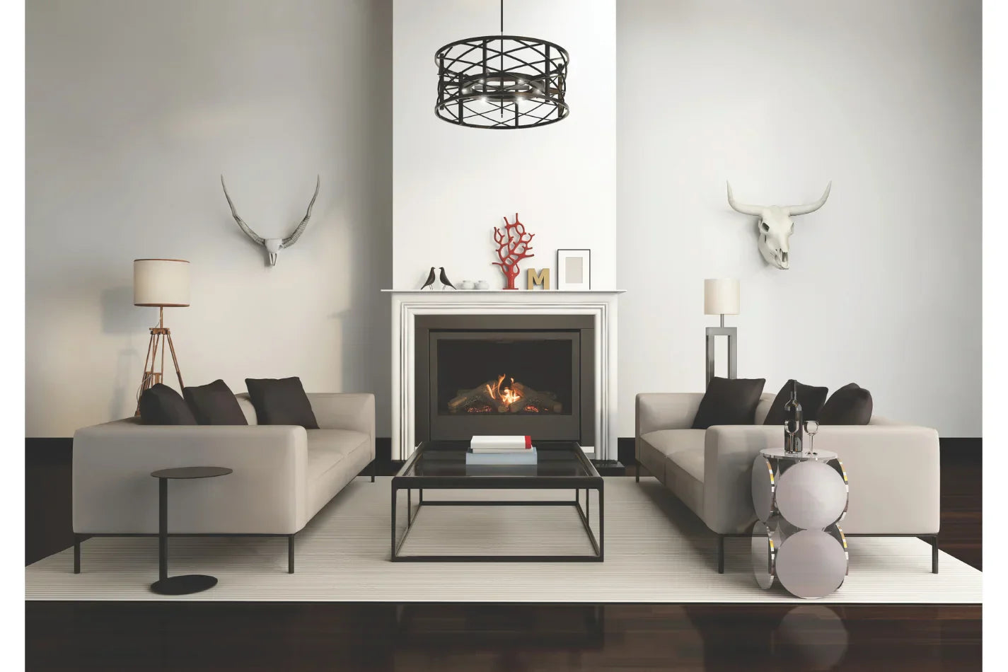 Amantii Sierra Flame Thompson 36" Natural Gas Direct Vent Linear Gas Fireplace | THOMPSON-36-DELUXE-NG