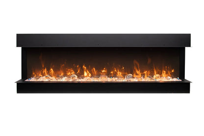 Remii BAY SLIM 50" Indoor/Outdoor 3-Sided Smart Electric Fireplace | 50-BAY-SLIM