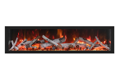 Remii Extra Tall 45" Indoor/Outdoor Zero Clearance Built-in Electric Fireplace with Black Steel Surround | 102745-XT