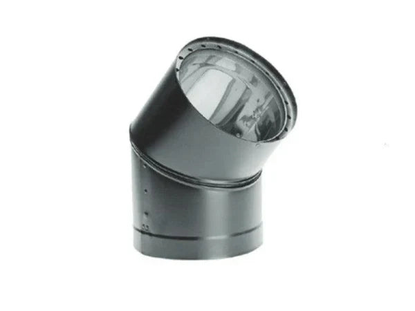 Majestic DV-6DVL-E45 DVL 6" 45 Degree Black Double-Wall Elbow