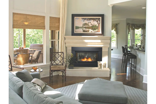 Amantii Sierra Flame Palisade 36" See-Through Natural Gas Direct Vent Linear Gas Fireplace | PALISADE-36-NG