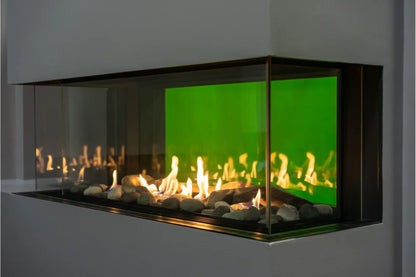 Amantii Sierra Flame 48" LYON 4-Sided See Through Gas Fireplace | LYON-48-NG