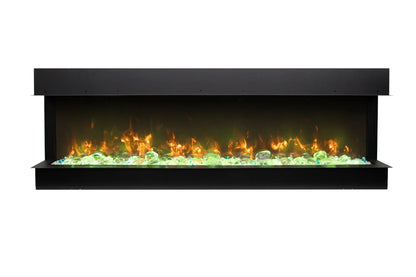Remii BAY SLIM 30" Indoor/Outdoor 3-Sided Smart Electric Fireplace | 30-BAY-SLIM