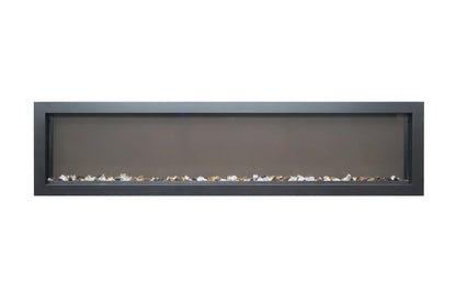 Remii Extra Slim 45" Indoor/Outdoor Zero Clearance Built-in Electric Fireplace with Black Steel Surround | 102745-XS