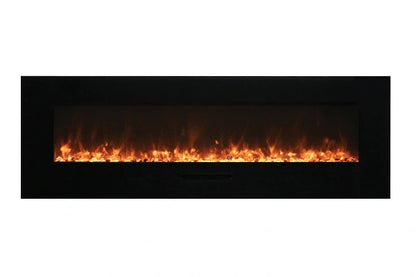 Amantii 88" Wall Mount or Flush Mount Indoor Outdoor Smart Electric Fireplace | WM-FM-88-10023-BG