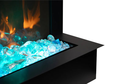 Remii BAY SLIM 40" Indoor/Outdoor 3-Sided Smart Electric Fireplace | 40-BAY-SLIM