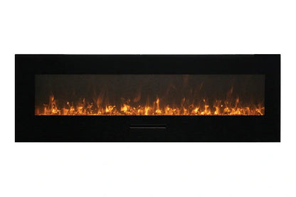 Amantii 50" Wall Mount or Flush Mount Indoor Outdoor Smart Electric Fireplace | WM-FM-50-BG-3