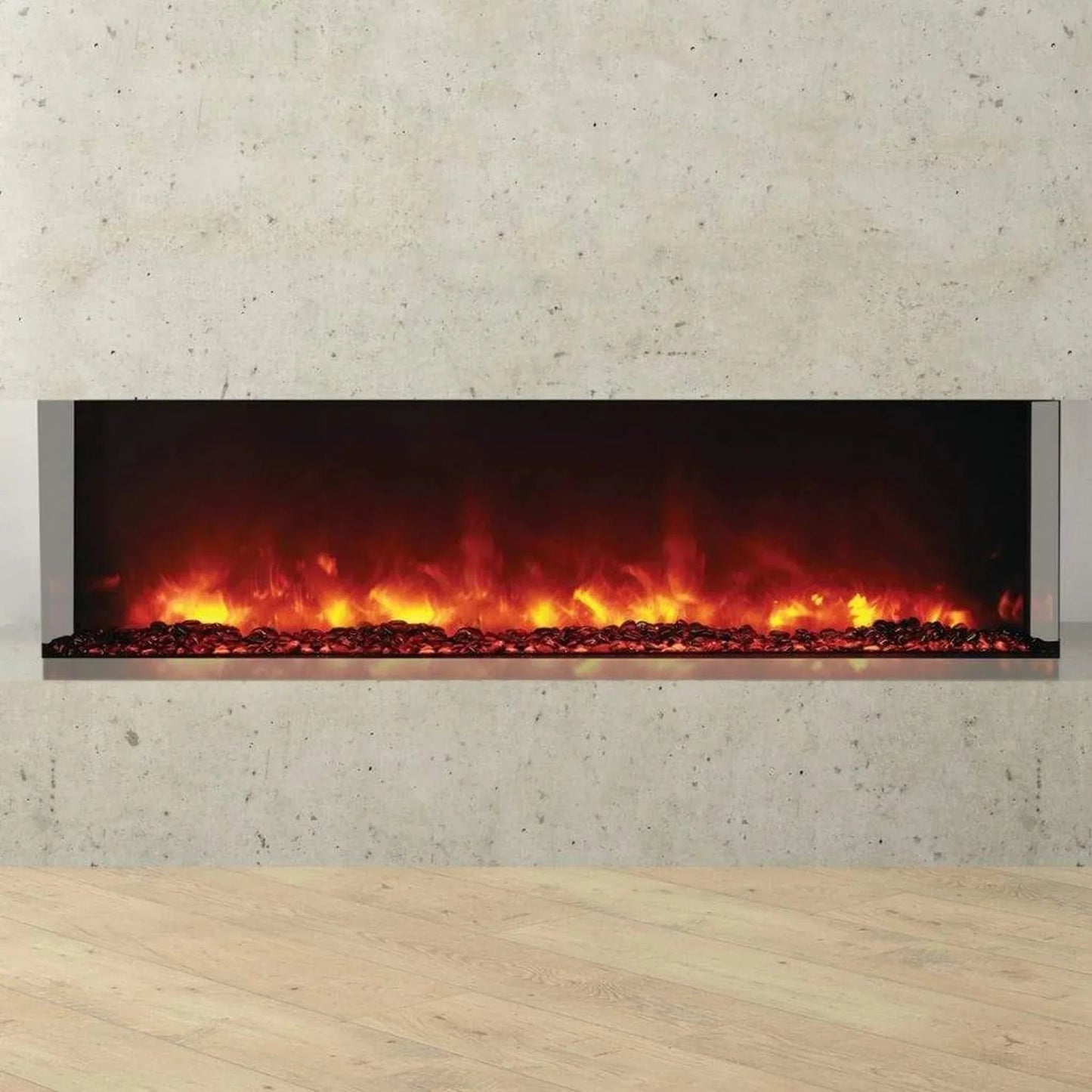 Amantii Tru View Deep 60" Indoor Outdoor 3 Sided Smart Electric Fireplace | 60-TRU-VIEW-XL