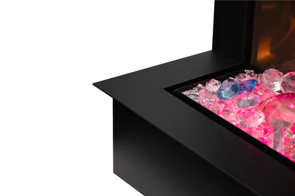 Remii BAY SLIM 60" Indoor/Outdoor 3-Sided Smart Electric Fireplace | 60-BAY-SLIM