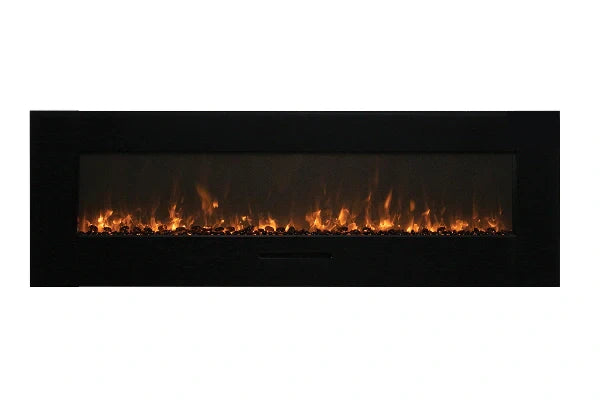 Amantii 50" Wall Mount or Flush Mount Indoor Outdoor Smart Electric Fireplace | WM-FM-50-BG-3