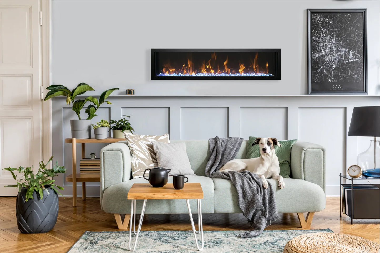 Remii Xtra Slim 65" Wall Mounted Smart Electric Fireplace | WM-SLIM-65