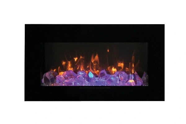 Amantii 60" Wall Mount or Flush Mount Indoor Outdoor Smart Electric Fireplace | WM-FM-60-7023-BG